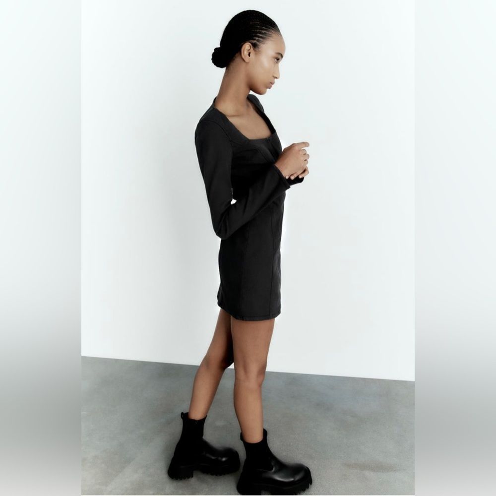 NWT ZARA DENIM DRESS - Picture 3 of 9